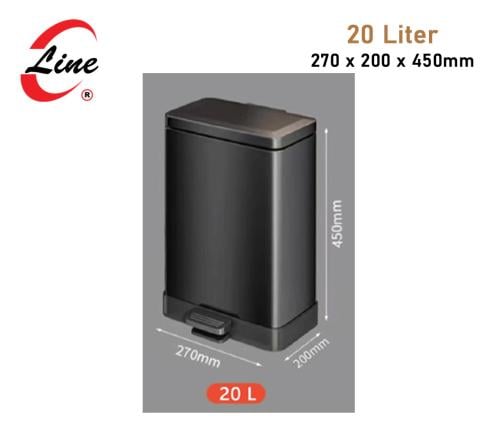 سلة مهملات بدال استنلس ستيل فاخر 20 لتر - هيدروليك