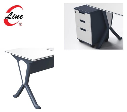 مكتب طبيب ميلامين سطح غير قابل للخدش ابيض / ازرق