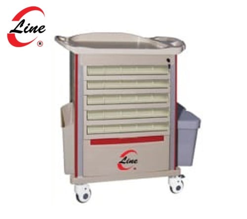 عربة توزيع - Medication Cart 50 Drawers