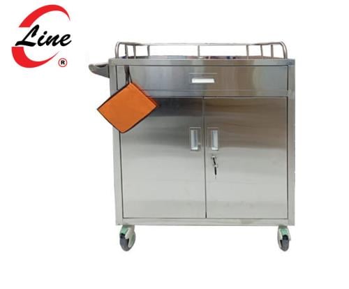 عربة مغلقة استنلس استيل 304بكفرات مع يد للدفع - كب...