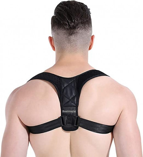 Back and shoulder support brace and hump preventio...