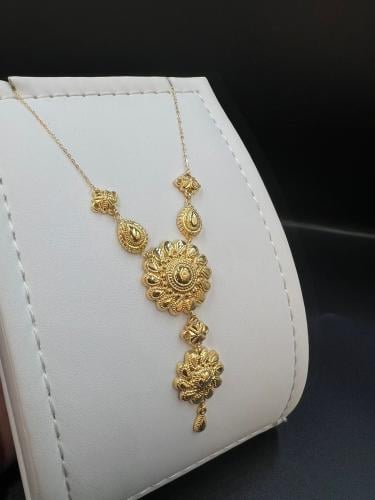 قلاده كرسي جابر فاخره و مميزه ذهب عيار٢١ .بوابة.5