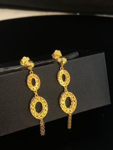 حلق سهرات ذهب عيار21 الوزن 3.24