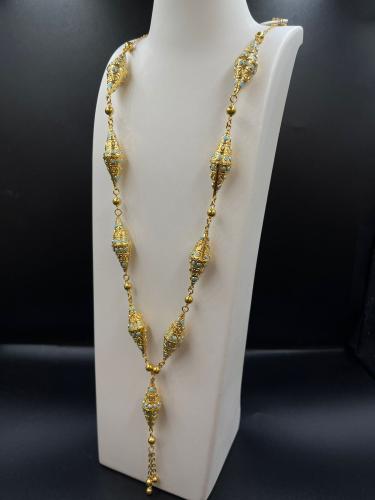 سبحة الفيروزي بحريني فاخره و انيق ذهب عيار٢١ الوزن...