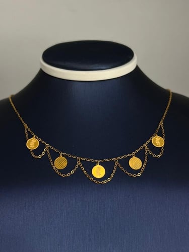 قلادة الدنتيل ذهب عيار21 فاخر وزن 2.29 جرام