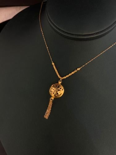 قلاده موديل 3D مميزه و فاخره ذهب عيار21 وزن 2.13 ب...