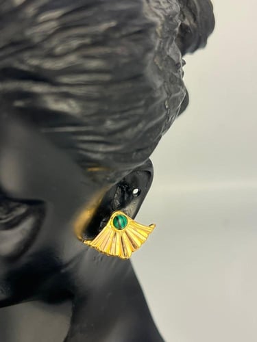 حلق ذهب عيار21 مميز و انيق للهدايا بوابة.5