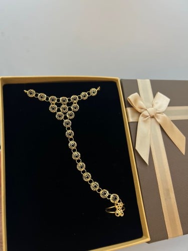 كف موديل كويتي فاخر و انيق ذهب عيار21 الوزن6.83