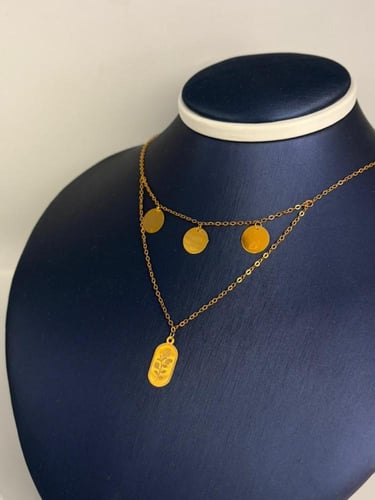 عقد دورين ذهب عيار21 مميز و انيق وزن 2.63 بوابة.5