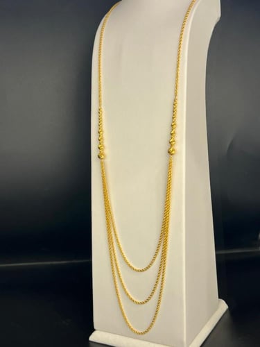 سبحة الشلال ذهب عيار21 فاخره و مميزه وزن 8.14 بواب...