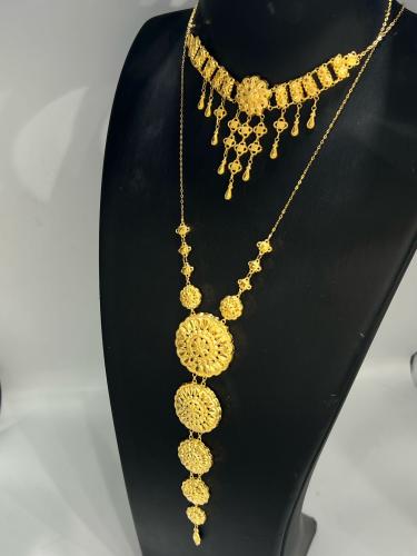 مزنط و قلاده ذهب عيار21 فاخره و انيقه وزن.9.94 بوا...