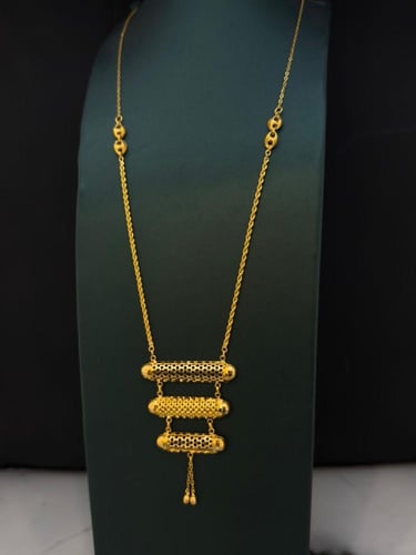 سبحة ذهب عيار 21 بتصميم راقٍ ومميز وزن 7.82 بوابة....
