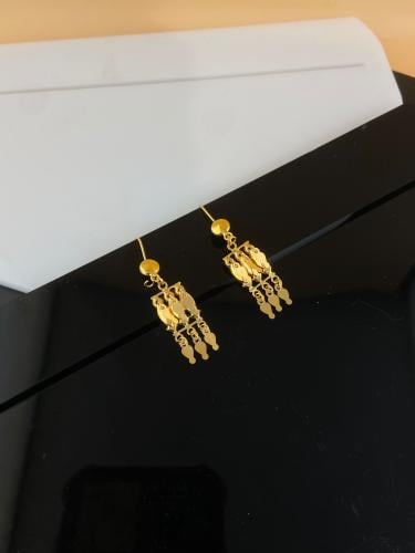 حلق رمش العروس ذهب عيار21 فاخر و انيق للمناسبات وز...