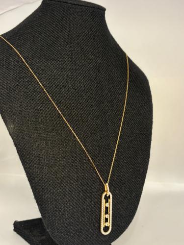 سبحة ذهب عيار18 فاخره و مميزه الطول 70سم وزن.7.17...