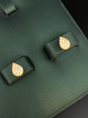 حلق الدمعه تصميم الماس ذهب عيار21 لبس يومي بوابة.4