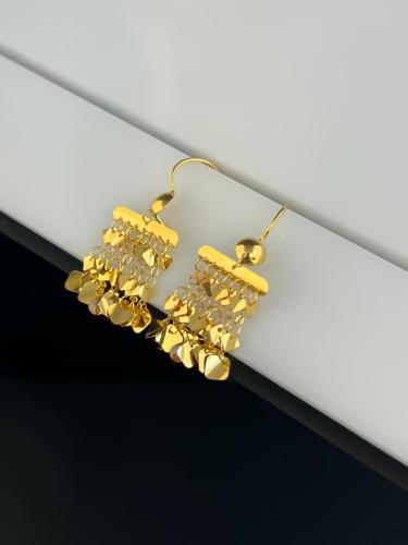 حلق رمش العروس ذهب عيار21 فاخر و انيق للمناسبات بو...