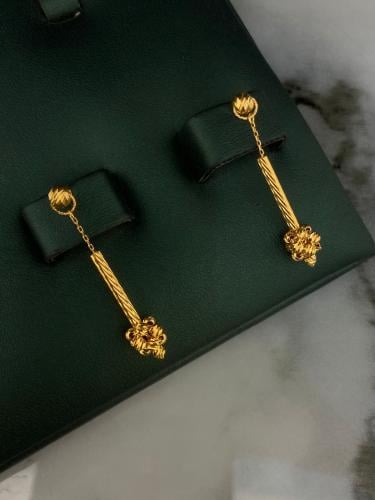 حلق الدوريكا ذهب عيار21 فاخر و مميز للمناسبات وزن...