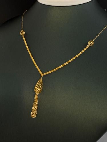 قلادة الدمعة ذهب عيار21 فاخر و انيق وزن 1.82 بوابة...