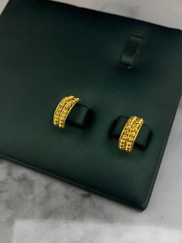 حلق الدوريكا ذهب عيار21 مميز و فاخر للمناسبات وزن...