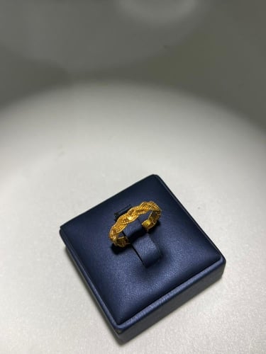 دبلة المجدولة فاخره و مميزه ذهب عيار21 بوابة .5