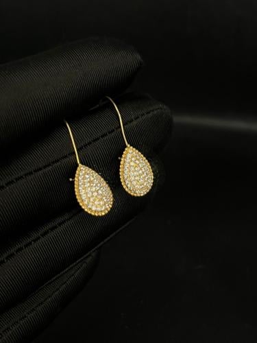 حلق الدمعه ذهب عيار21 فاخر و انيق للمناسبات بوابة....