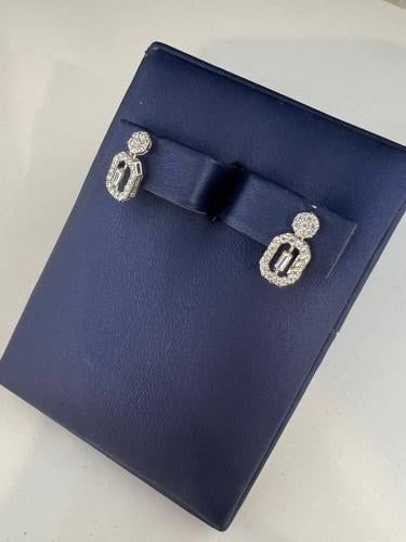 حلق تصميم الماس ذهب عيار18 وزن 1.72 بوابة.4