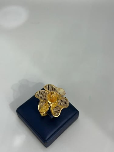 خاتم الورده ذهب عيار21 فاخر و فخم مقاس 20 بوابة.5