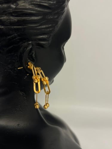 حلق ذهب عيار21 فاخر و مميز للمناسبات بوابة.5