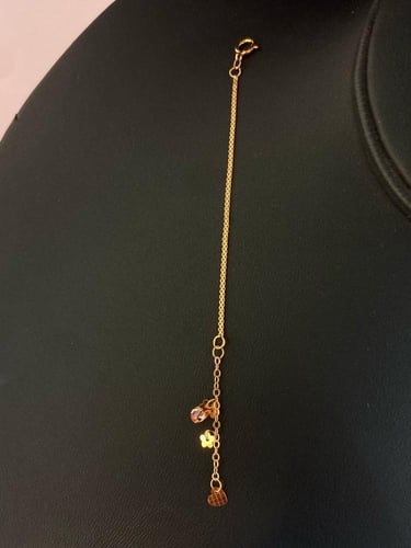 خلخال او سوارة مواليد ذهب عيار21 فاخره و انيقه لله...