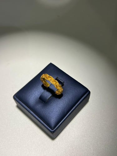 دبلة المجدولة فاخره و مميزه ذهب عيار21 بوابة .5