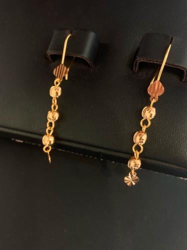 حلق فاخر و انيق للمناسبات ذهب عيار٢١ وزن 2.83 بواب...