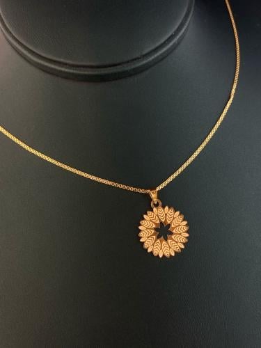 قلاده ذهب عيار21 ناعمه و انيقه للهدايا وزن .2.18 ب...