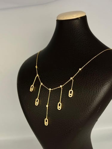 قلادة مسيكا ذهب عيار21 مميزه و انيقه وزن 6.22 بواب...