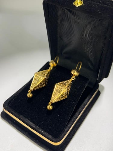 حلق الفانوس ذهب عيار21 فاخر و مميز وزن6.47 بوابة.5