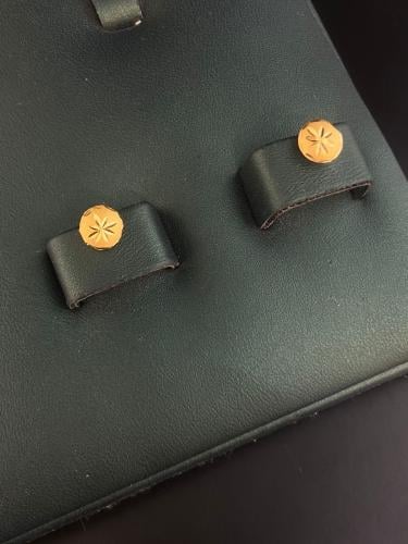 حلق الورد ذهب عيار21 ناعم و انيق للهدايا بوابة.4