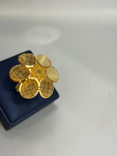 خاتم الورده جامبو ذهب عياز21 فاخر و مميز مقاس20 بو...