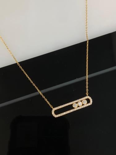 قلادة مسيكا فاخره و مميزه ذهب عيار21 بوابة.4