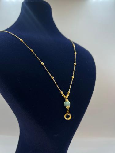 قلاده موديل هندي فاخره مميزه لبس يومي ذهب عيار21 ا...