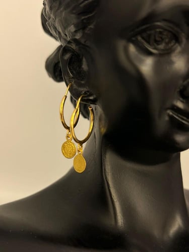 حلق ذهب عيار21 فاخر و مميز للمناسبات بوابة.5