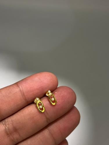 حلق مسيكا ذهب عيار21 مميز و انيق للهدايا بوابة.5