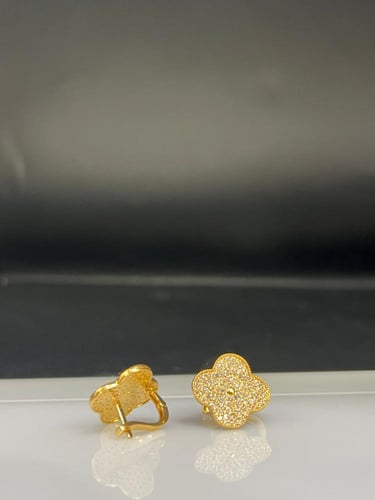 حلق ذهب عيار21 فاخر و مميز لبس يومي وزن 4.84 بوابة...