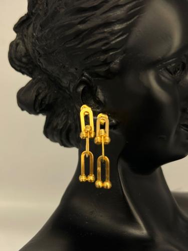 حلق ذهب عيار21 فاخر و مميز للمناسبات بوابة.5