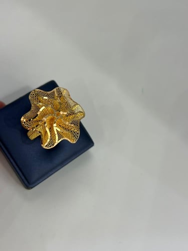 خاتم الورده ذهب عيار21 فاخر و فخم مقاس 20 بوابة.5