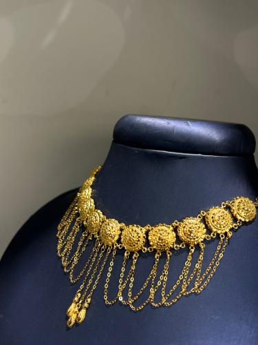 مزنط كرسي جاير فاخر و مميز ذهب عيار21 وزن 11.46 بو...