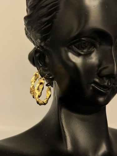 حلق ذهب عيار18 فاخر و مميز للمناسبات بوابة.5