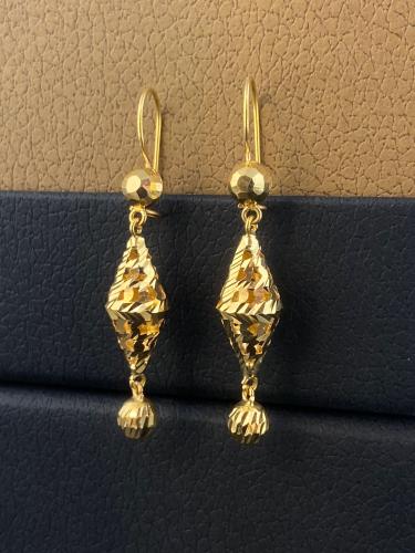 حلق فاخر و انيق للمناسبات ذهب عيار21 وزن 3.74 بواب...