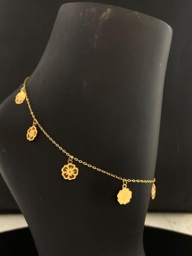 خلخال الورد ذهب عيار21 وزن 1.43 فاخر و انيق بوابة....