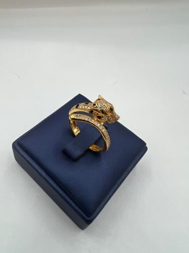 خاتم تايقر فاخر و انيق ذهب عيار٢١ مقاس17 الوزن 4.6...