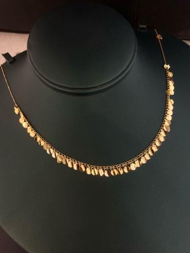 قلادة الجنزير موديل الدنتيل ذهب عيار21 وزن 2.97 بو...