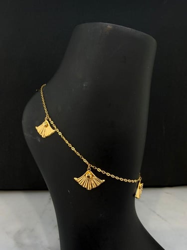 خلخال ذهب موديل مراوح – ذهب عيار 21 وزن 3.21 جرام